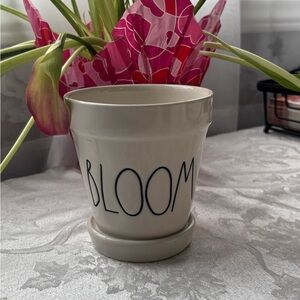 Rae Dunn Cream 'BLOOM' Vase